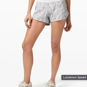 Lululemon Speed Up shorts Alpine White Multi 4" size 6 NEW with tag